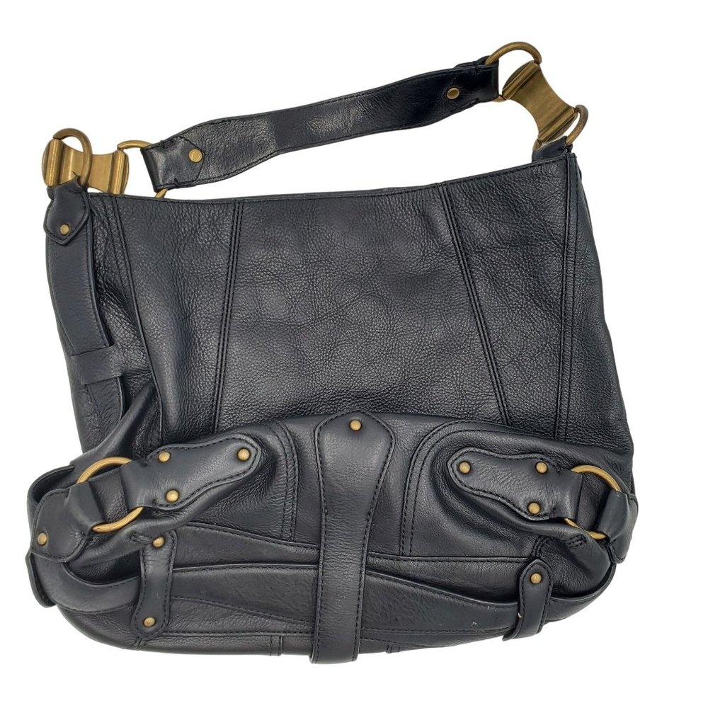 Authentic Michael Kors Women's Black Leather Shoulder Bag Purse Designer Handbag - Picture 7 of 16